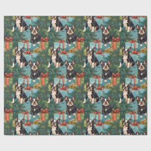 Frenchie Festivals Welpe Weihnachten Geschenkpapier