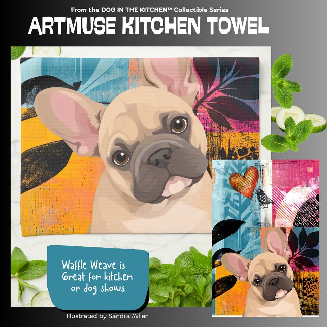FRENCHIE Französische Bulldogge Geschirrtuch (Von Creator hochgeladen)