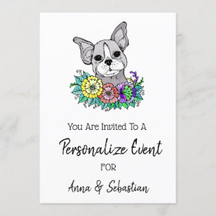 *~*  Frenchie Französische Bulldogge Süße Veransta Einladung
