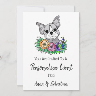 *~* Frenchie Französische Bulldogge Süße Veranstal Einladung