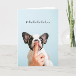 Frenchie French Bulldog Funny Thinking Karte