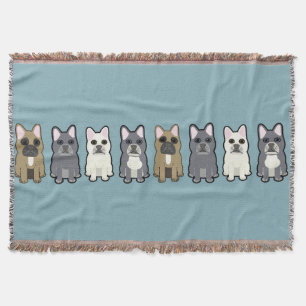 Frenchie Freunde Decke