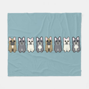 Frenchie Freunde Fleecedecke