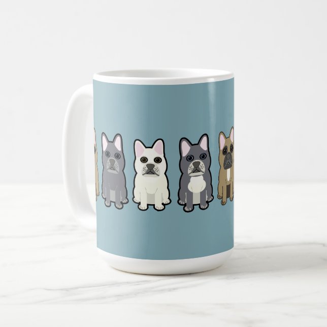 Frenchie Freunde Kaffeetasse (Vorderseite Links)