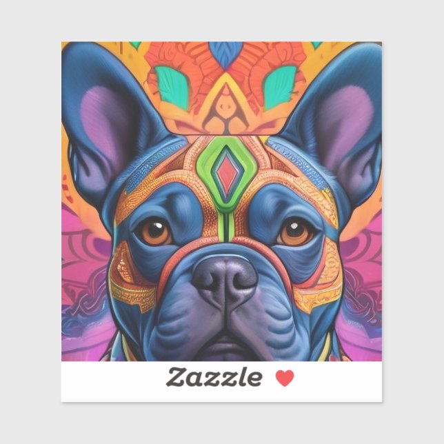 Frenchie Fun Birthday Fantasy Aufkleber (Blatt)