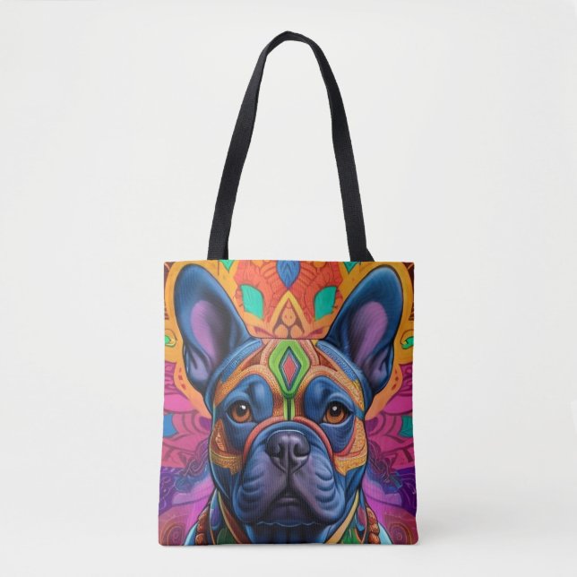 Frenchie Fun Birthday Fantasy Tasche (Vorderseite)