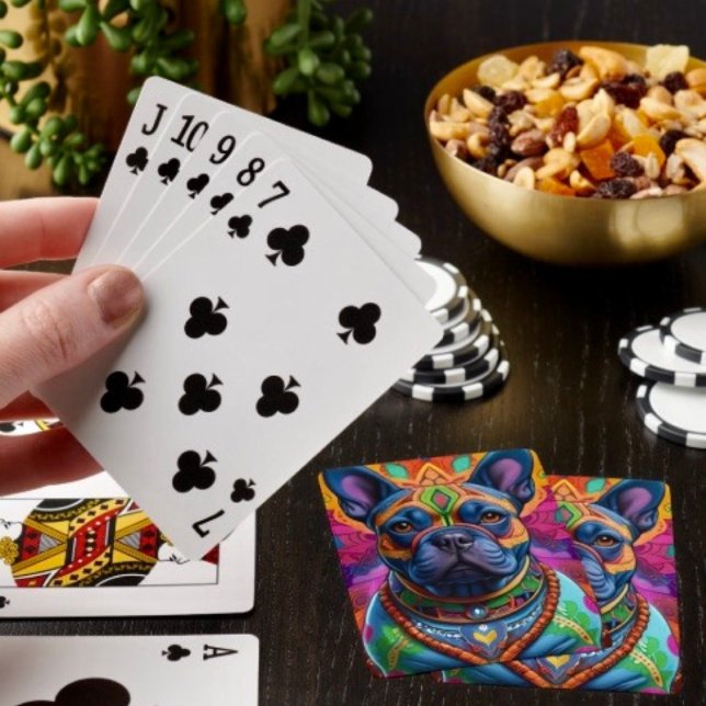 Frenchie Fun Geburtstagsfantasie Spielkarten (Poker cards easy to shuffle, smooth card stock. Dimensions: 2.5" x 3.5"; poker size playing cards. 
)