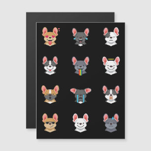 Frenchie-Geschenk   Emotional Face Französische Bu Magneteinladung