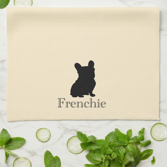 Frenchie Geschirrtuch (Gefaltet)