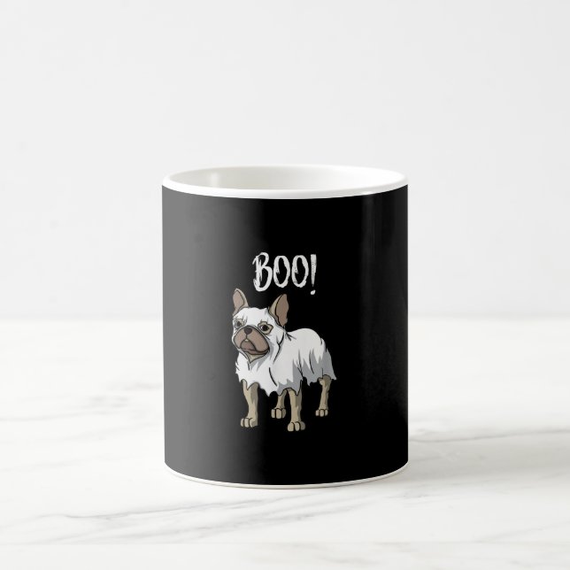 Frenchie Ghost Costume Funny Bulldog Halloween Verwandlungstasse (Mittel)