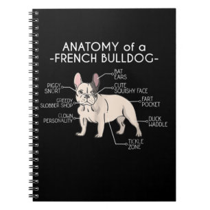 Frenchie Gift Anatomie eines französischen Bulld Notizblock