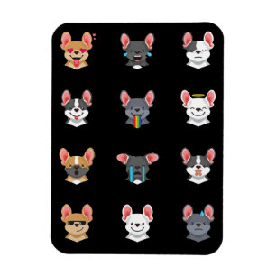 Frenchie Gift Emotionale Gesicht Französischer B Magnet