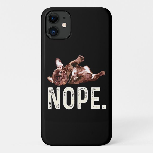 Frenchie Gift | French Bulldog Nope. Case-Mate iPhone Hülle (Rückseite)