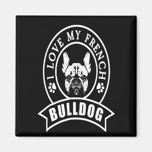 Frenchie Gift I Liebe Mein Französischer Bulldog Magnet