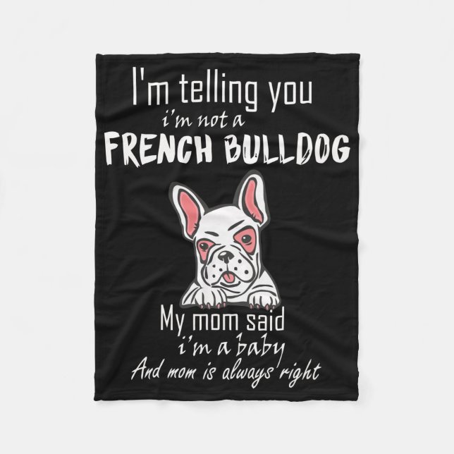 Frenchie Gift | Ich sage Ihnen, ich bin kein Franz Fleecedecke (Vorderseite)
