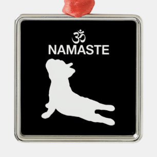 Frenchie Gift Namaste French Bulldog Gift Ornament Aus Metall