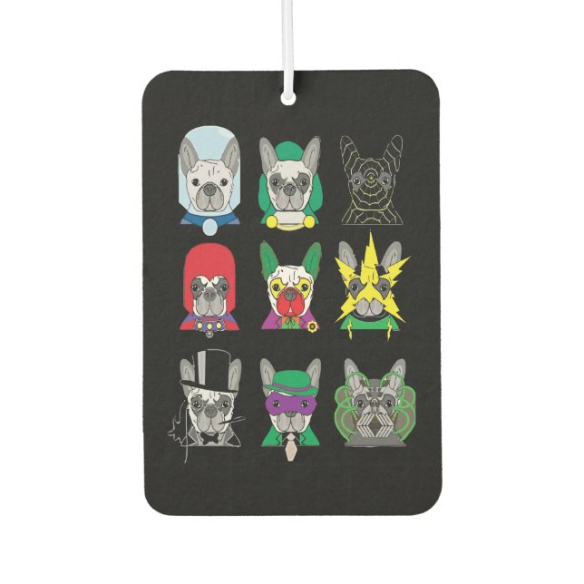 Frenchie Gift | Niedlich French Bulldog Design Fun Autolufterfrischer (Vorderseite)