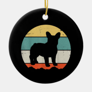 Frenchie Gift Vintages Französisches Bulldog-Ges Keramik Ornament