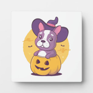 Frenchie Halloween Fotoplatte