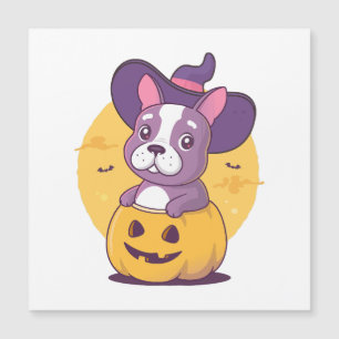 Frenchie Halloween Magnetkarte