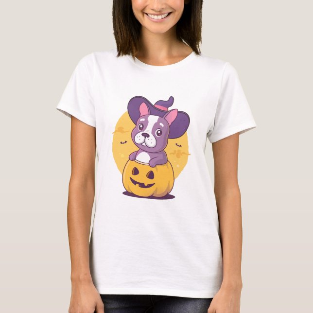 Frenchie Halloween T-Shirt (Vorderseite)