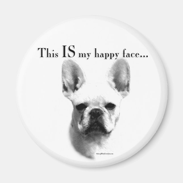 Frenchie Happy Face Magnet (Vorne)