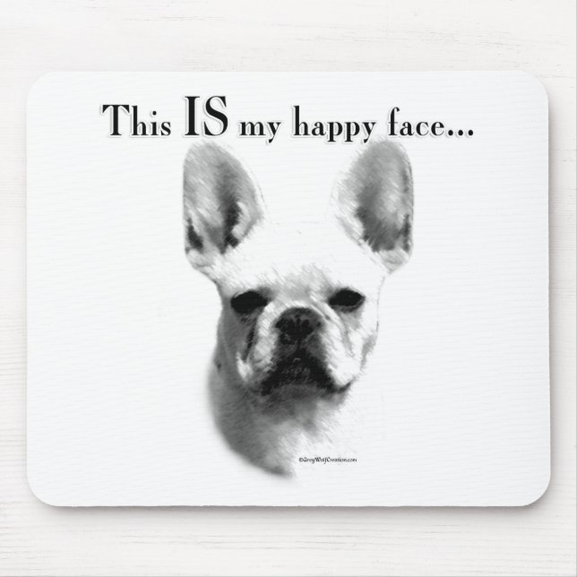 Frenchie Happy Face Mousepad (Vorne)