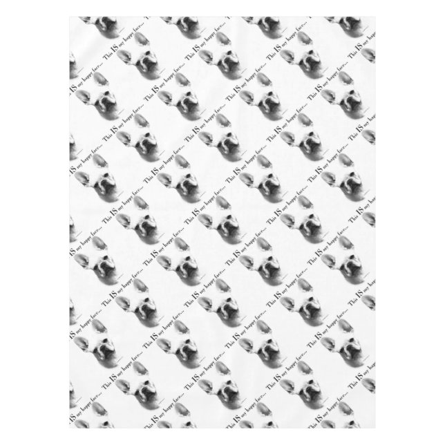 Frenchie Happy Face Tischdecke (Vorderseite)