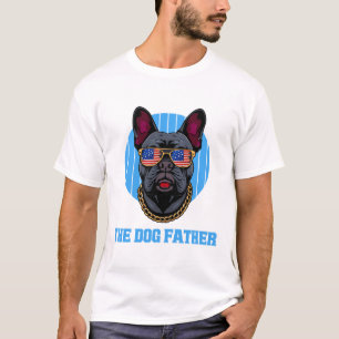 Frenchie Hund Papa Der Hundevater Patriotisches Ge T-Shirt