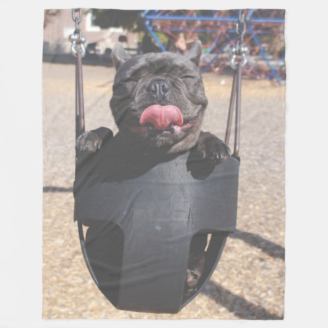 FRENCHIE im SEGING DER DINGE Fleecedecke (Vorderseite)