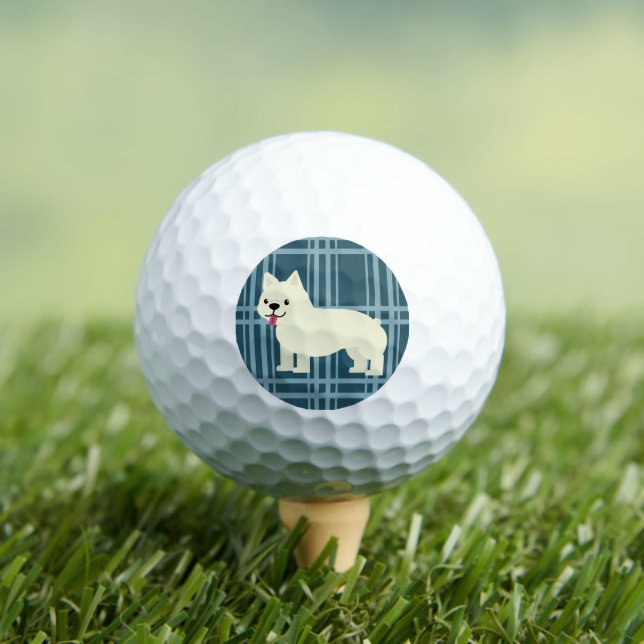 Frenchie Kariert Blue Golfball (Insitu T-Shirt)
