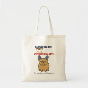Frenchie Kartoffel Kaffee Chaos Liebe Lustiger Hun Tragetasche