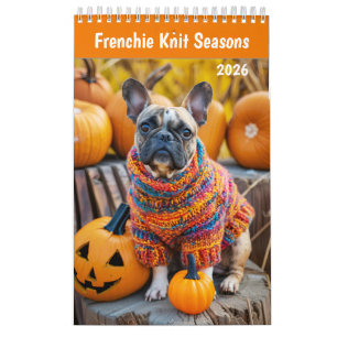 Frenchie Knit Saisons - Calendrier de chien cosy