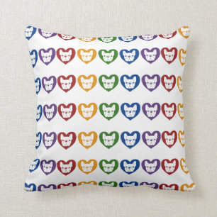Frenchie Liebe, Regenbogen Kissen