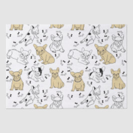 Frenchie Lieben Knochen Seidenpapier