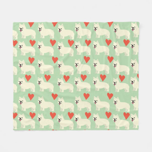 Frenchie-Liebhaber Fleecedecke (Vorderseite (Horizontal))