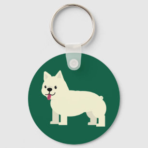 Frenchie Lover Green Schlüsselanhänger