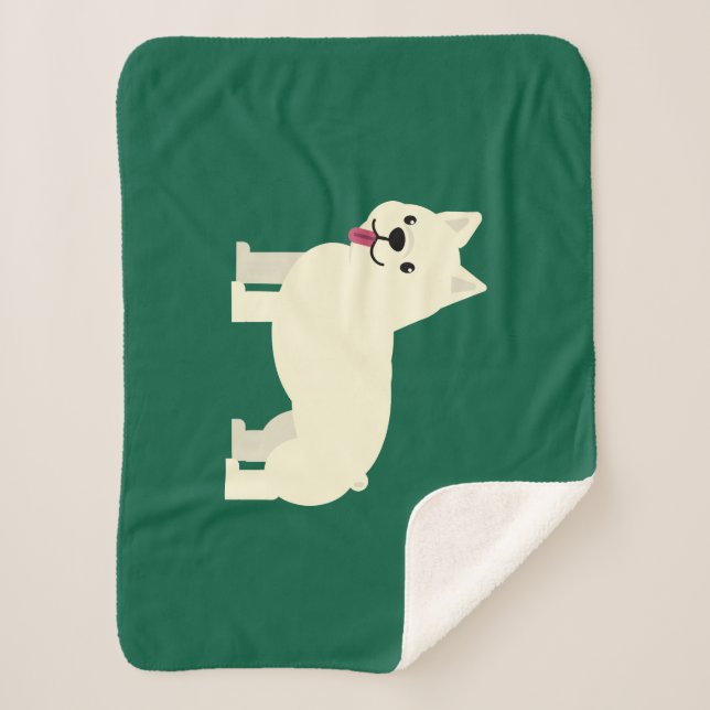 Frenchie Lover Green Sherpadecke (Vorderseite)