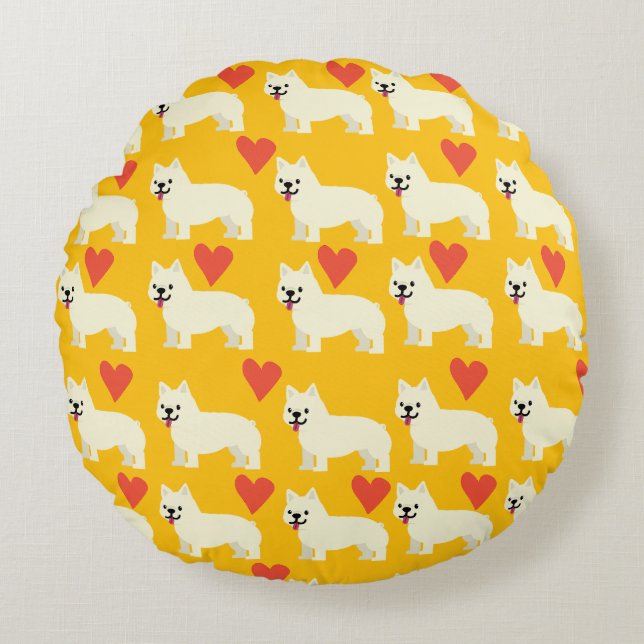 Frenchie Lover Rundes Kissen (Vorderseite)