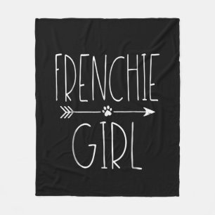 Frenchie-Mädchen Ich liebe mein französisches Bu Fleecedecke