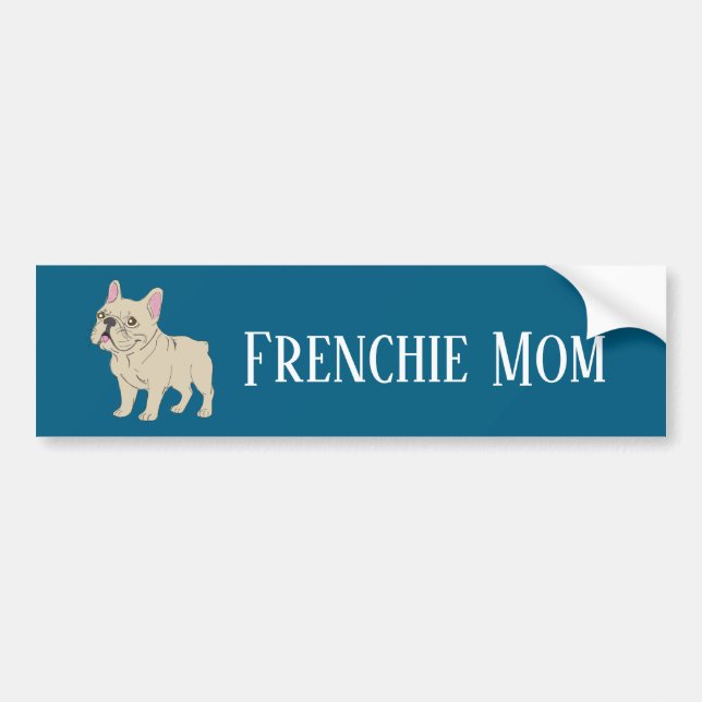 Frenchie Mama Autoaufkleber (Vorne)