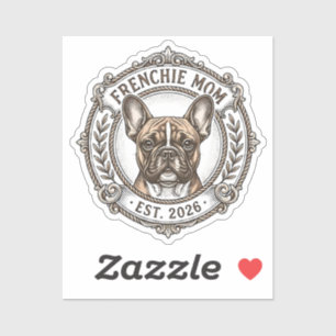 Frenchie-Mama Est 2026 French Bulldog Hundemama Ge Aufkleber