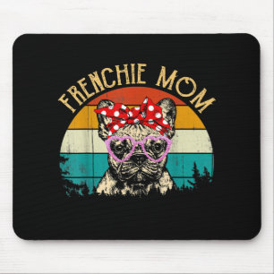 Frenchie Mama Geschenk Vintag Retro Style Bulldog Mousepad