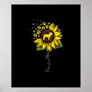 Frenchie Mama Sunflower Französisch Bulldog Lover Poster