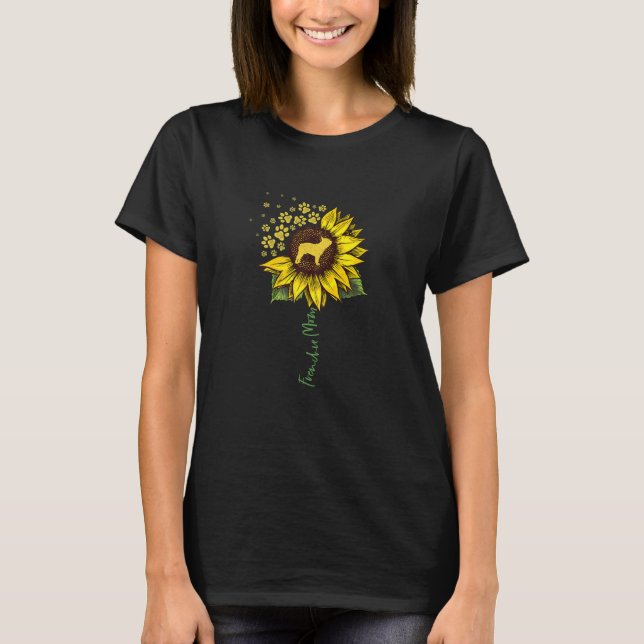 Frenchie Mama Sunflower Französisch Bulldog Lover  T-Shirt (Vorderseite)