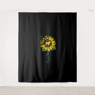 Frenchie Mama Sunflower Französisch Bulldog Lover Wandteppich