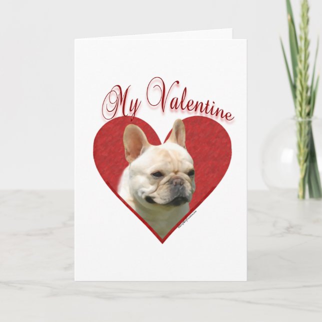 Frenchie mein Valentinsgruß Feiertagskarte (Vorderseite)