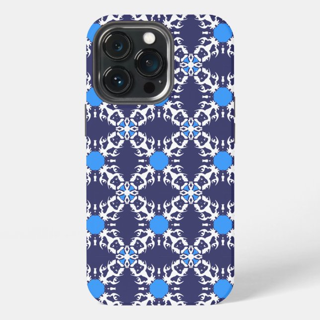 Frenchie Modern Muster iPhone 13 Pro Hülle (Hinten)