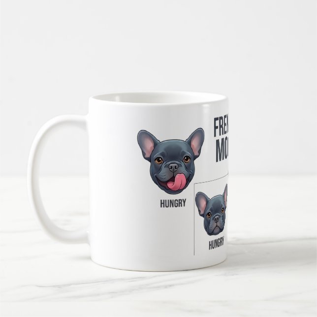 Frenchie Moods Funny French Bulldog Design Kaffeetasse (Links)