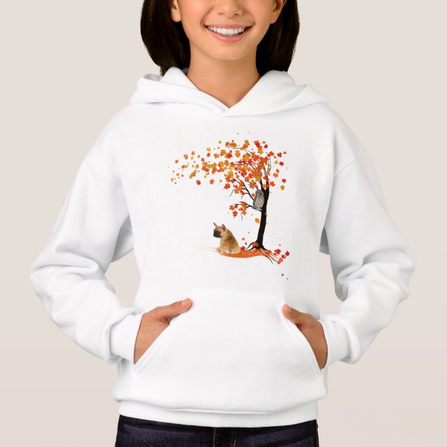 Frenchie My Spirit Animals Owl Frenchie Lovers Hoodie (Vorderseite)